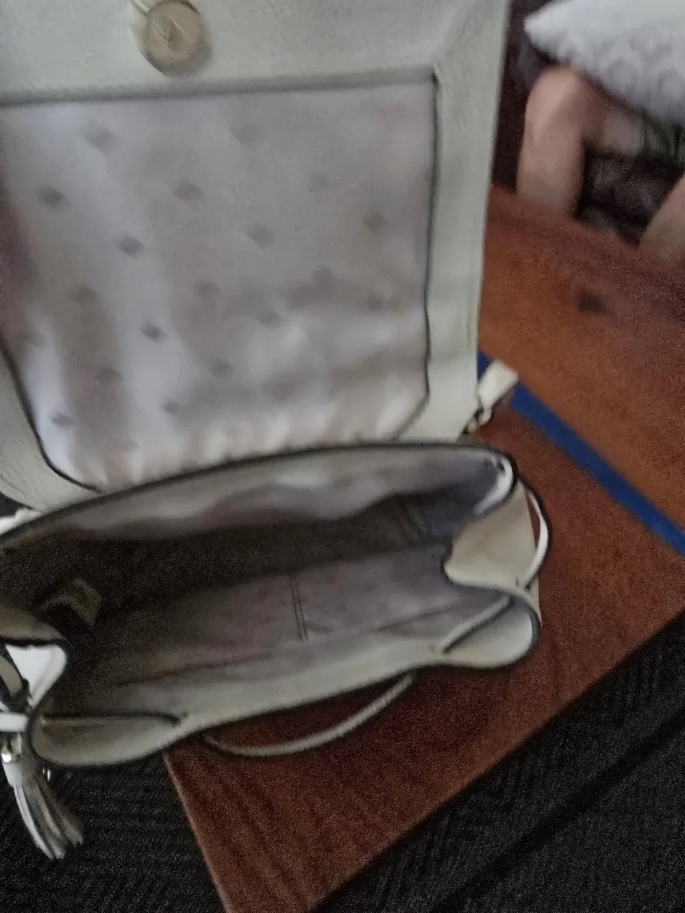 kate spade New York Cream Pebbled Leather Top-Handle Backpack